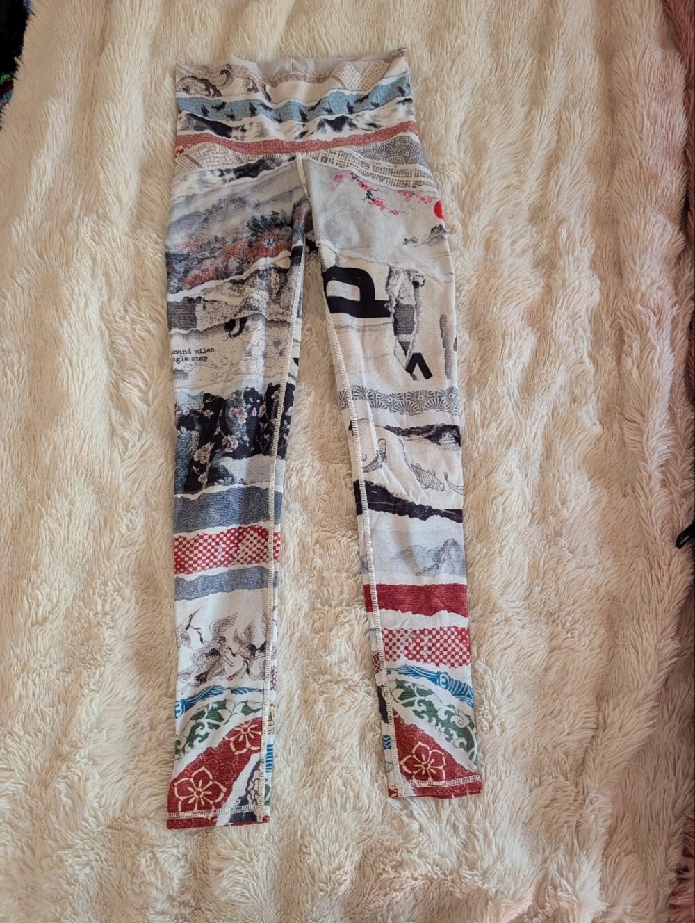 Niyama Sol Multi-Patterned Leggings with Red, Blue, Green Accents